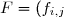 F = (f_{i,j})_{1 \leq i\leq n \atop 1\leq j\leq n}